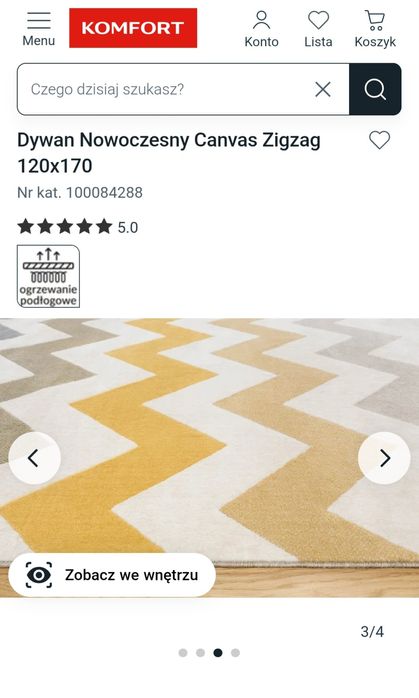 Dywan Komfort Canvas Zigzag 120x170 / 1,2 x 1,7m