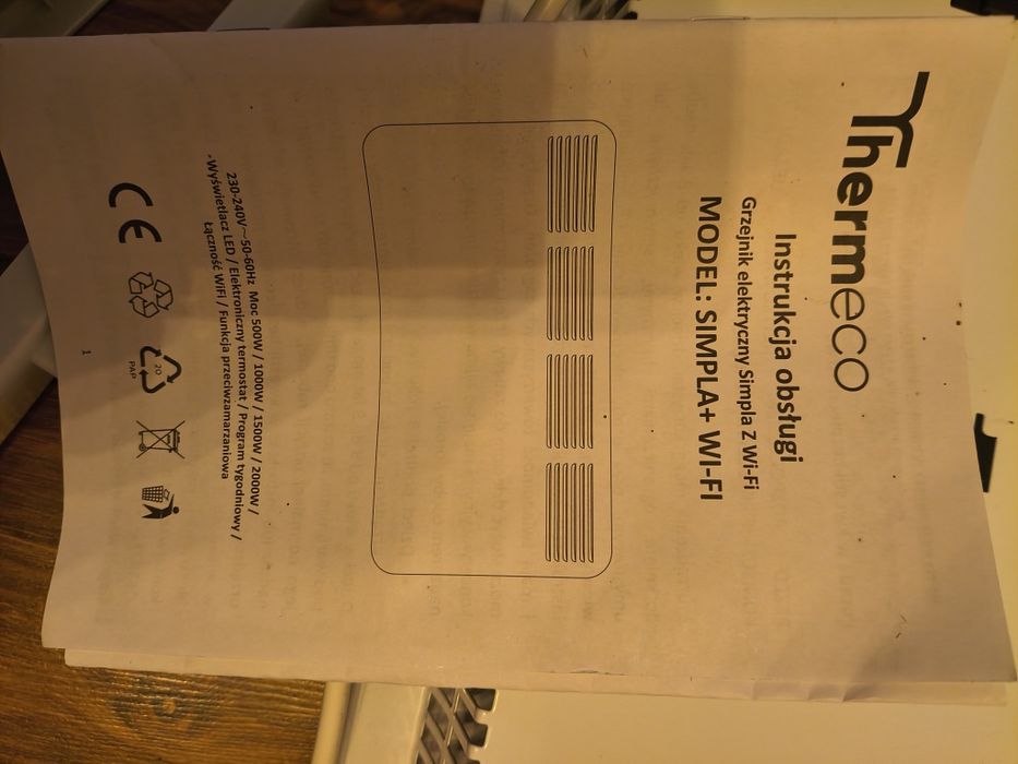 Grzejnik elektryczny konwektorowy Wi-Fi 500W Thermeco