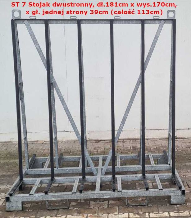 Stojak do szkła (do transportu i magazynowania) ze stali lakierowanej