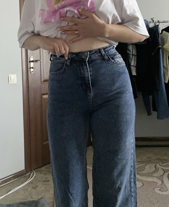 Джинси палацо сині