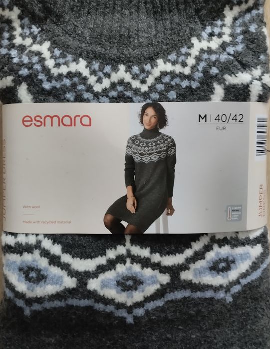 Nowa sukienka dzianinowa damska świąteczna zimowa 40/42