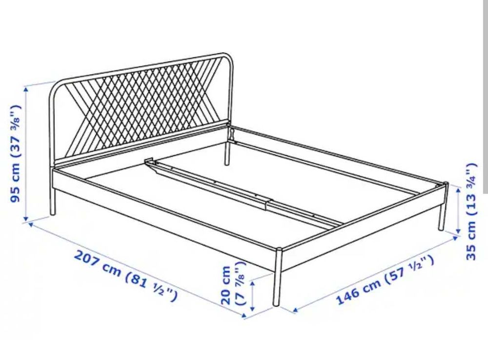 Rama Nesttun łóżka łóżko plus stelaż Lonset Ikea 140x200