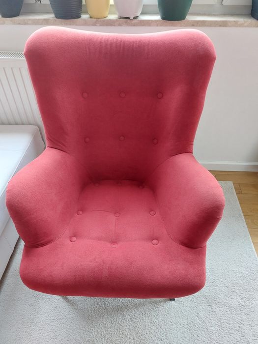 Fotel uszak czerwony