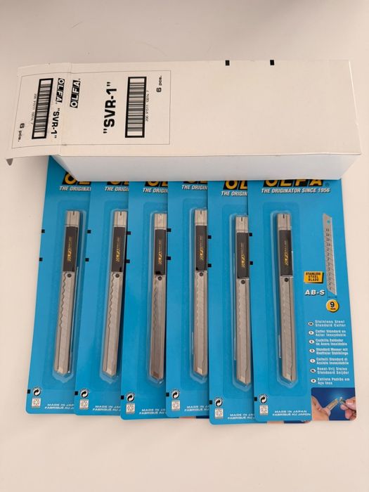 Caixa 6 X-atos Profissionais OLFA SVR-1 Inox (Novos)