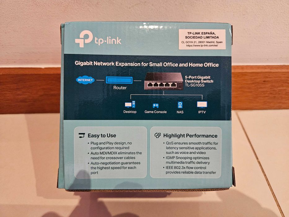 Switch TP-LINK (5 portas) TL-SG105S
