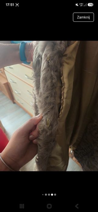 Płaszcz futro z jagnięciny rozm L