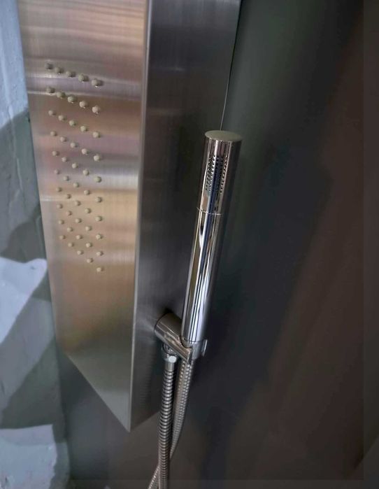 inox panel prysznicowy hydroland emir panel natryskowy z termostatem hydromasaż