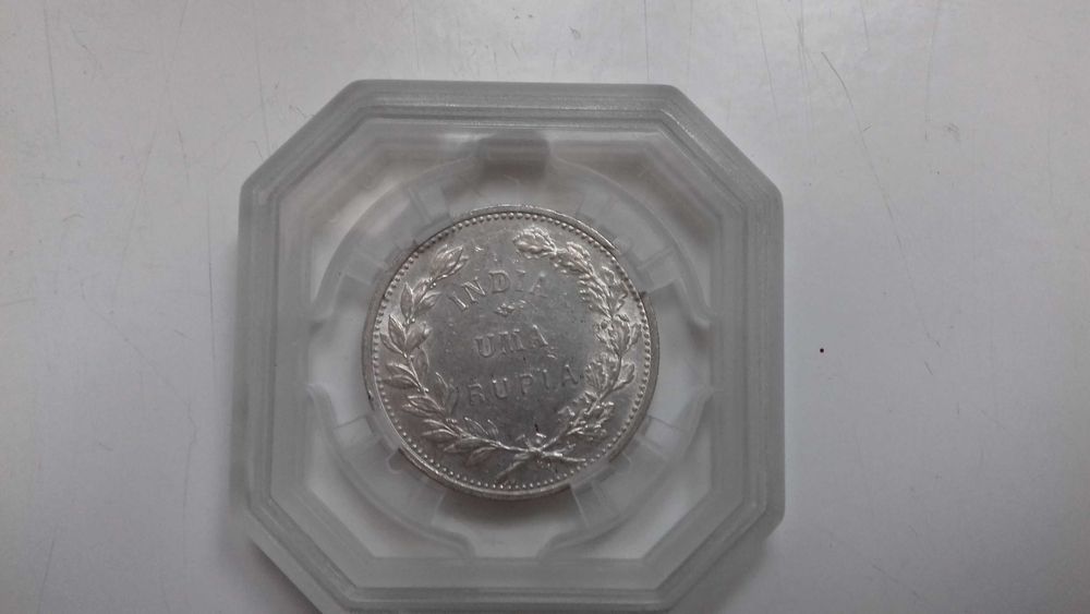 Moeda 1 Rupia Índia 1912 Certificada  (Bela)