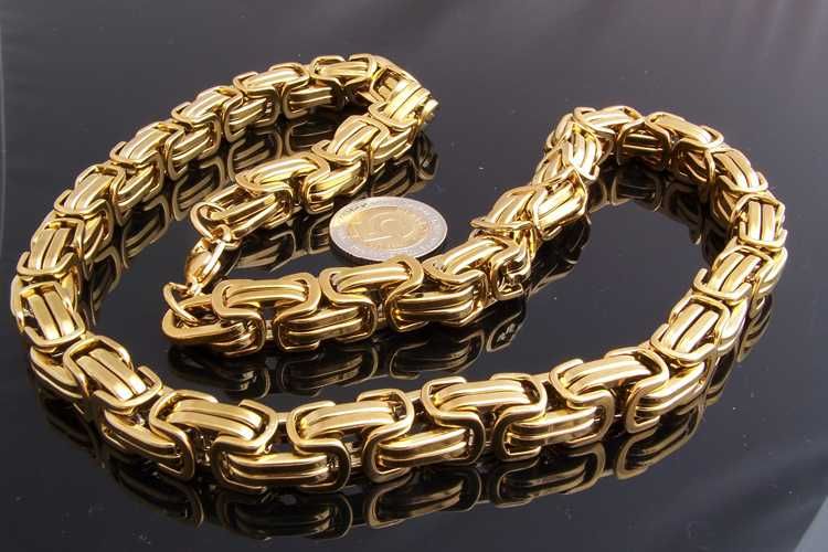 łańcuszek męski  splot królewski stal chirurgiczna waga 320gram 72 cm