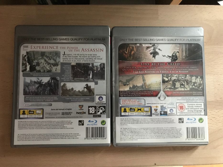 Jogos Assassin's Creed e Batman para PS3