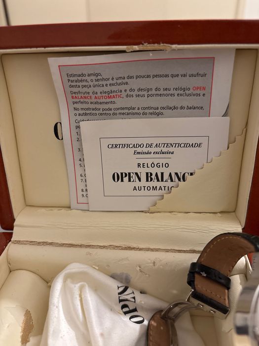 Relógio Automático Open Balance – Com Caixa e Certificado