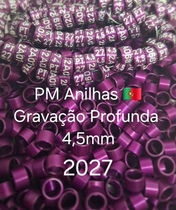 Anilhas em alumínio 2027 ( canários , periquitos, etc... )