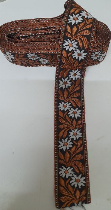 5,6 mts. Bordado costura tecido guarnição