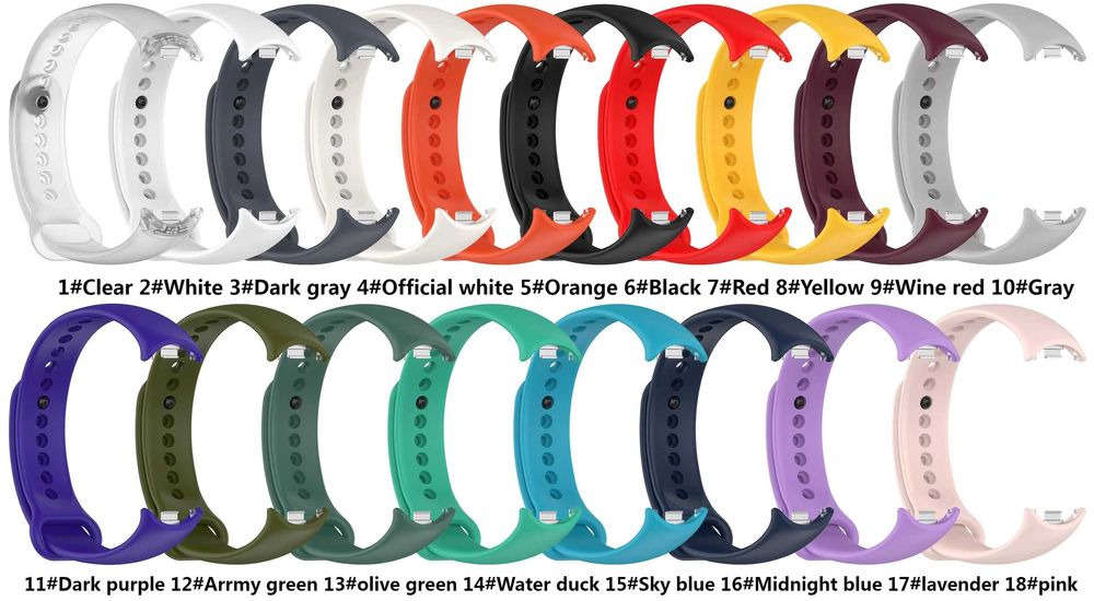 Силіконовий ремінець Xiaomi Mi Smart Band 8/9/10 Ремешок Ми бенд