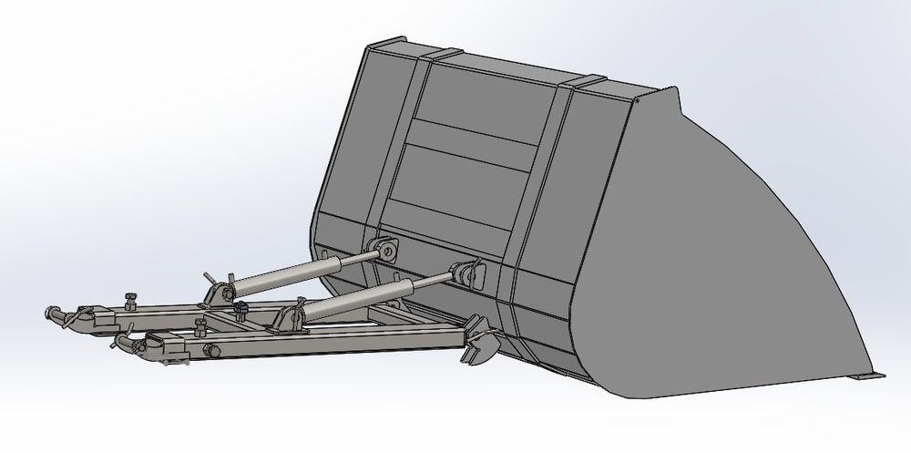 Szufla łyżka do wózka widłowego Mega objętościowa 2,0m3 hydrauliczna