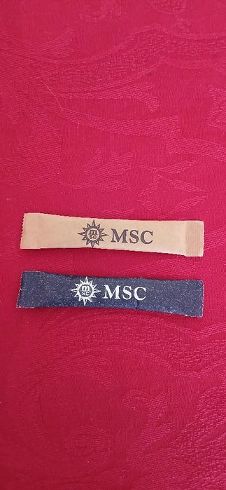 Pacotes/sticks de açúcar Cruzeiros MSC