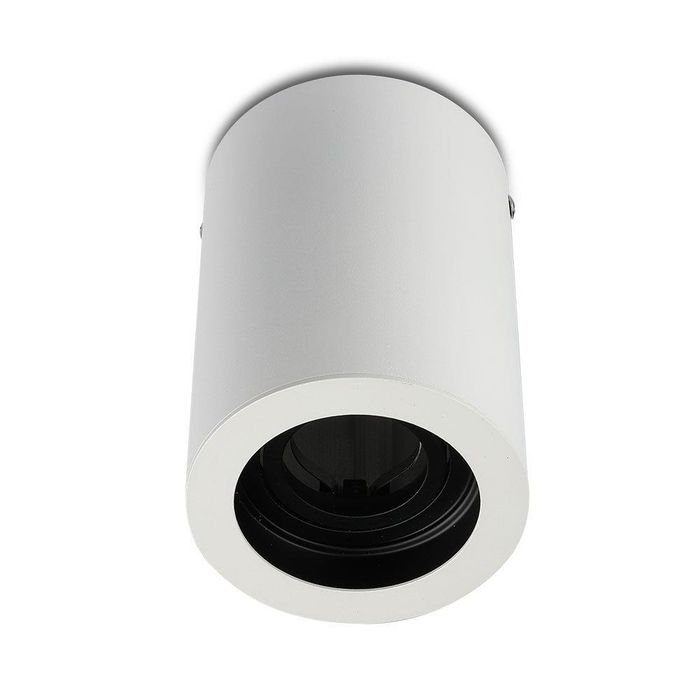 Oprawa V-tac Aluminiowa GU10 Okrągła Natynkowa Tuba Biała+czarny 142x100 VT-796-WH Wyposażenie Wnętrz