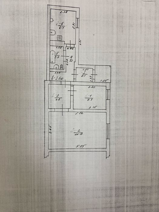 Продается 2-ком. часть дома  в районе прокуратуры
