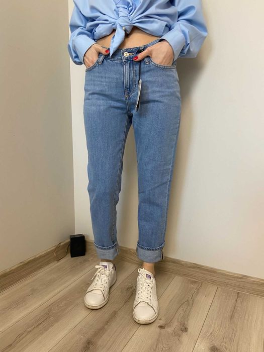 Прямі джинси сині mango розмір xs/s