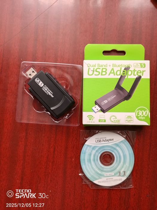 Двухдиапазонный адаптер FENVI USB Wi-Fi 5 + Bluetooth 4.2 2.4/5GHz MU-