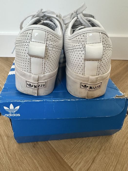 Damskie sneakersy Adidas Nizza platform, 38 biale