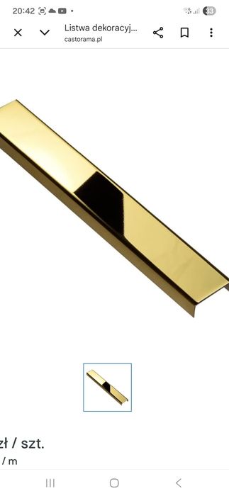 Listwa C ze stali nierdzewnej zlota  1 x 270cm
