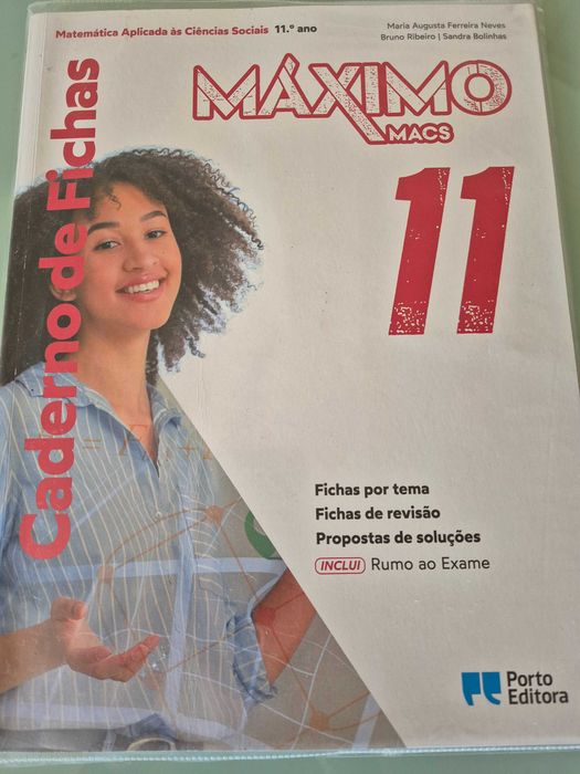Máximo 11 -  Matemática Aplicada às Ciências Sociais - 11.º ano parte 2 e caderno de atividades