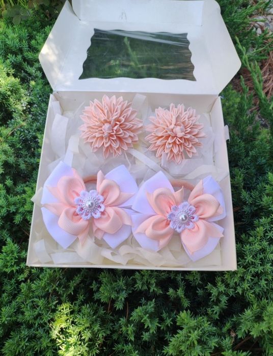 Резинки заколки бантики повязки ободки ручной работы