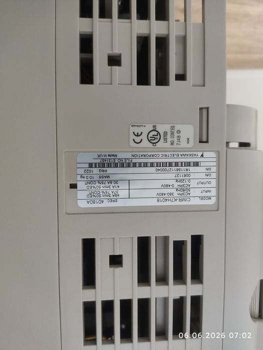 Преобразователь частоты YASKAWA 18,5 кВт.