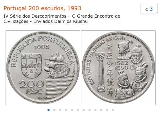 Moedas de escudo comemorativas - Lote de 11 unidades para colecção