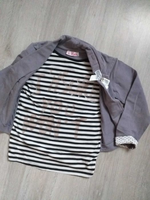 Marynarka dziewczęca szara 140