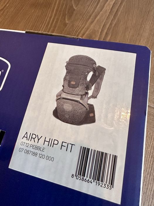 Marsúpio Chicco Airy Hip Fit Pebble – Novo, Selado na Embalagem