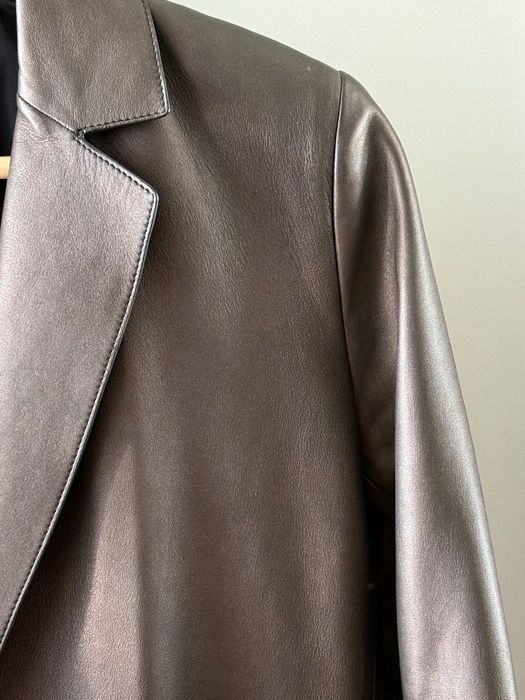 Massimo Dutti шкіряний піджак блейзер