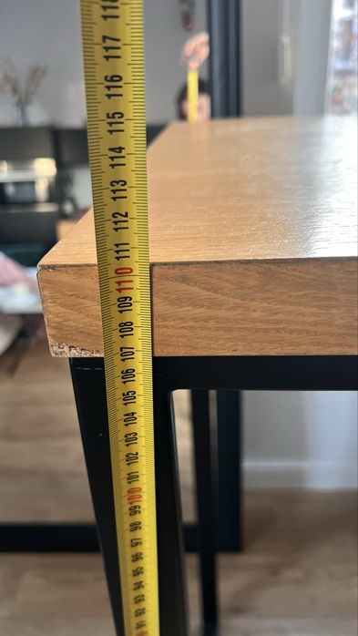 Stół barowy loft 180 cm – solidny, metalowa rama