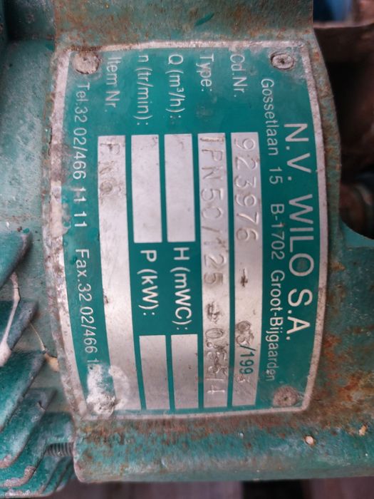 Pompa Obiegowa Wilo IPN50/125 0,55/4