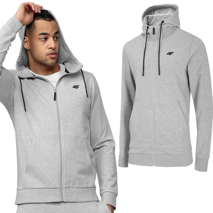 Bluza męska bawełniana 4F, jasny szary roz.L