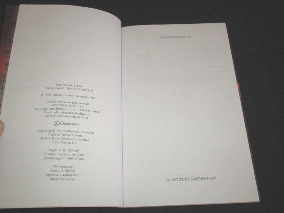 Livro O Instituto Smithsonian Gore Vidal 1ª edição