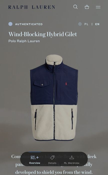 Bezrękawnik Męski Ralph Lauren XL