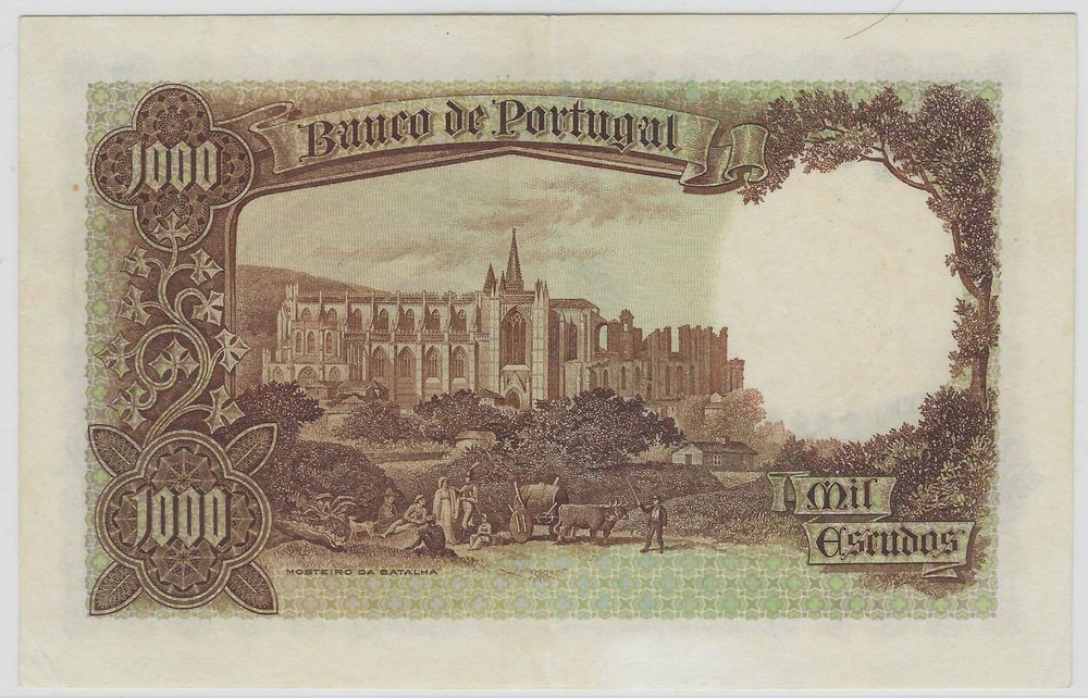 Nota 1000 escudos Rara Mestre de Aviz