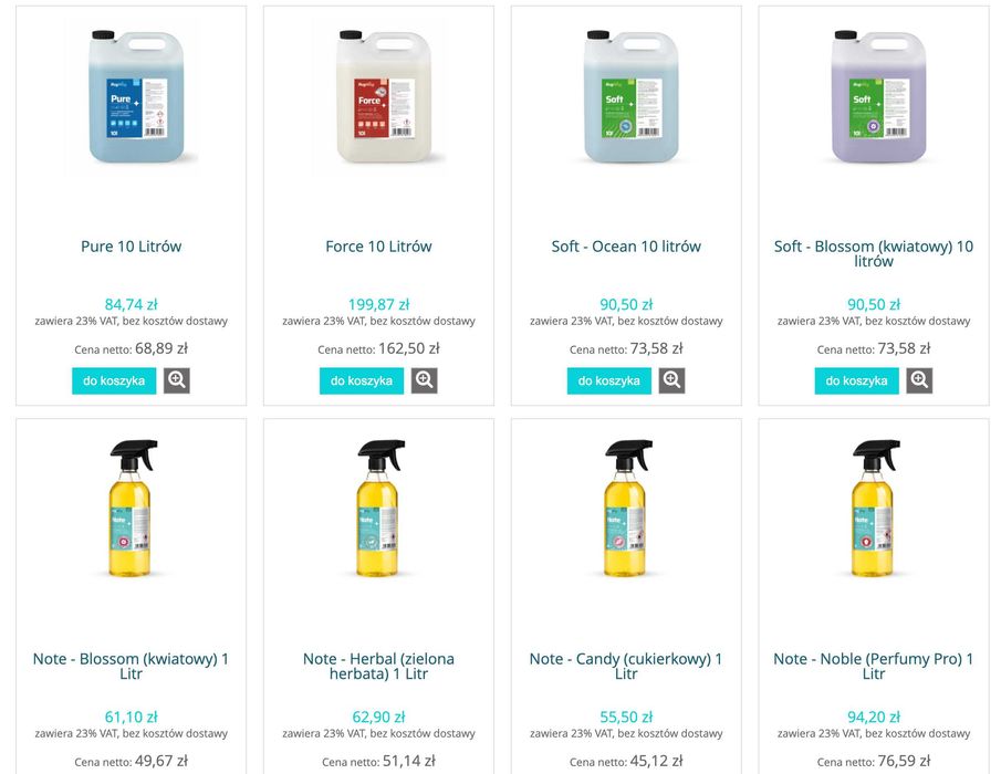 NOTE HERBAL - skoncentrowany preparat zapachowy do dywanów i tkanin.