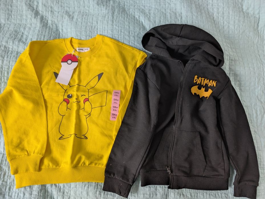 Bluzy dresowe dla chłopca Batman pokemon