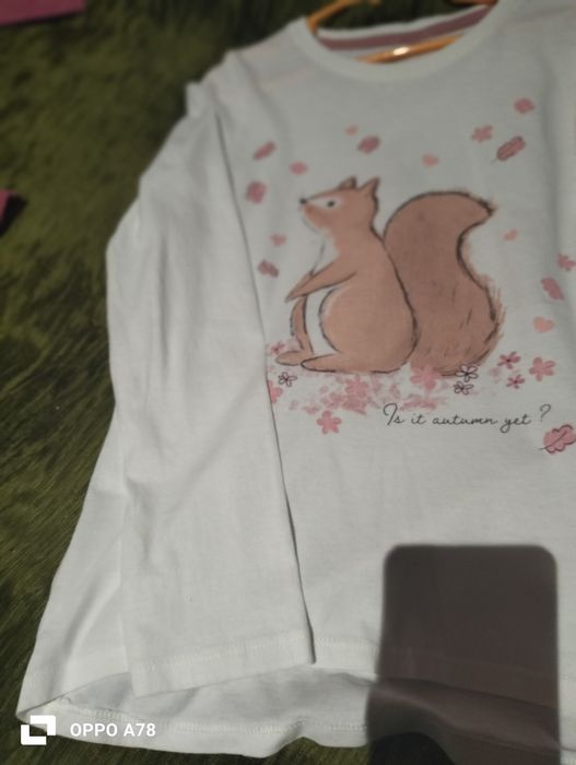 Zestaw koszulek dziewczęcych, długi rękaw