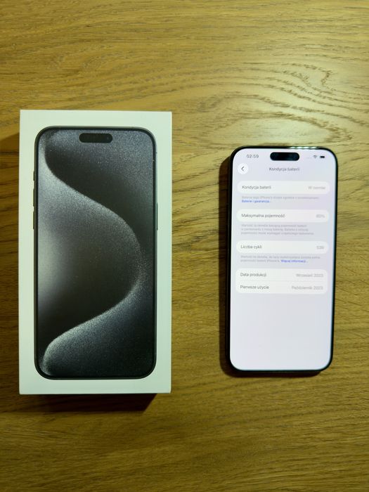 iPhone 15 Pro Max 512 GB Stan Idealny Tytanowy Czarny