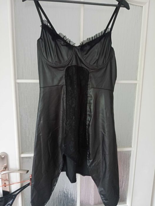 Lateksowy komplet nocny,XL
