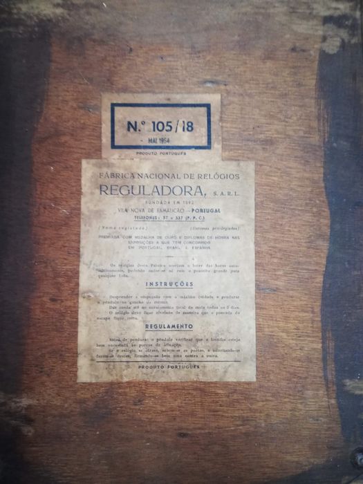 Relógio Reguladora