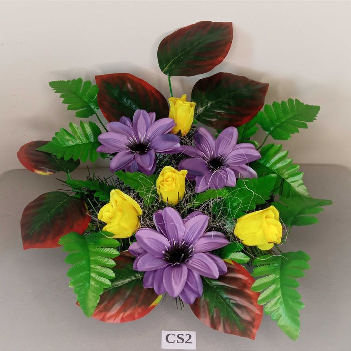 Stroik na grób cmentarz kompozycja bukiet wiązanka kwiaty