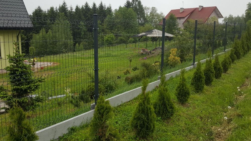 kpl ogrodzenie panelowe 49zł metr bieżacy panel h 123 + podmurówka