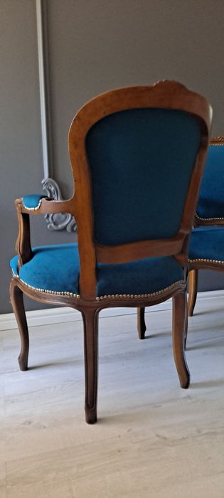 Stylowy fotel turkusowy Ludwik Ludwikowski Loft