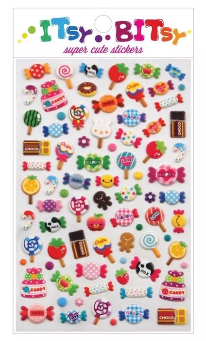 Mini Naklejki Itsy Bitsy, Cukierki. Nowy Produkt