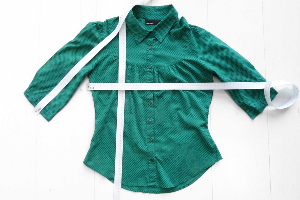 Koszula 3/4 rękaw, Vero Moda, zieleń, rozmiar M (38), bacic casual
